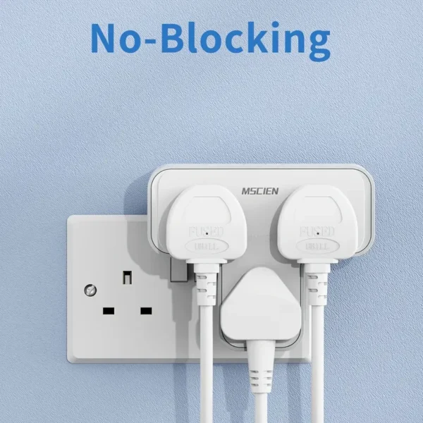 Plug Adapter 3 Way with 3 USB(1 Type C)