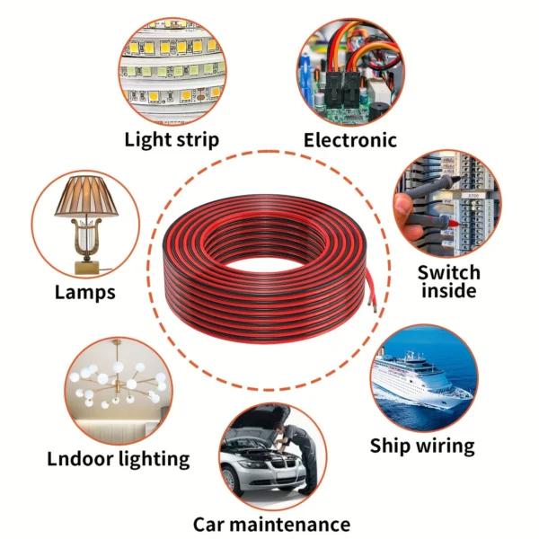 Flexible 2-Conductor Extension Cord - Red