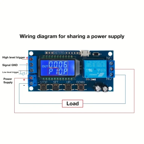 3pcs Blue 12V Timer Relay Module