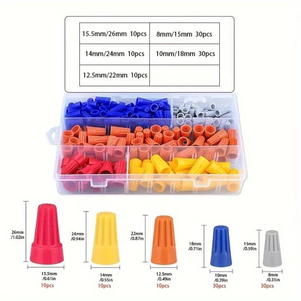90pcs Wire Connector Nut Kit